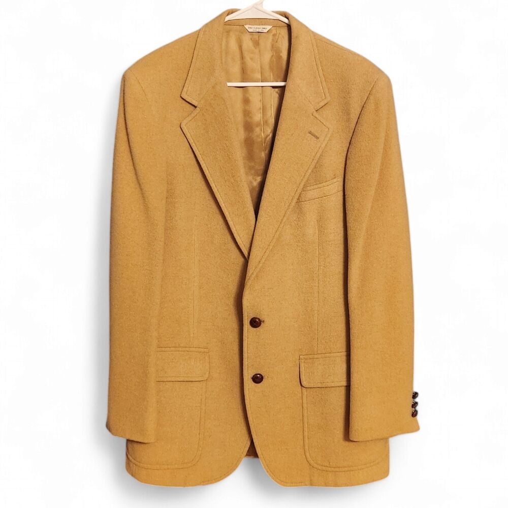 Vintage PMB 100% Camel Hair Men's Blazer Size 40, Tan Dillard's
